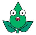 Botanical surprised face emoticon icon Royalty Free Stock Photo