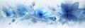 Botanical Symphony: Delicate Abstract Blue Flower Blossom