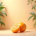 Soothing Orange Grove: A Modern Pastel Background Royalty Free Stock Photo