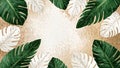 Tropical Leaves Artistic Pattern Royalty Free Stock Photo