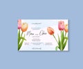 Botanical wedding invitation card template design Royalty Free Stock Photo