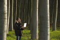 Botanist working outdoors