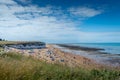 Sunny weather brought tourists and visitors to Botany Bay Beach near Broadstairs Royalty Free Stock Photo