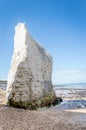 Sunny weather brought tourists and visitors to Botany Bay Beach near Broadstairs Kent to enjoy the beach waves and summer sunshine Royalty Free Stock Photo