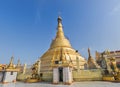 Botataung paya public big golden pagoda in Yangon, Myanmar