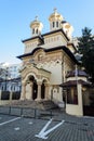 Boteanu Orthodox Church (Biserica Ortodoxa Boteanu) in the old city center in a sunny winter