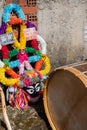 Boteiro, traditional carnival mask, popular carnival in Galicia, Entroido de Viana do Bolo Royalty Free Stock Photo