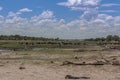 The Boteti river at low tide in summer, Botswana Royalty Free Stock Photo