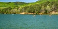 Boating on Carvins Cove Reservoir Royalty Free Stock Photo