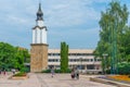 Botevgrad, Bulgaria, June 15, 2020: Historical clock tower in Bo Royalty Free Stock Photo
