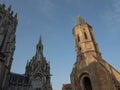 Both towers of St. Peter and Paul`s church and St. Peter`s tower