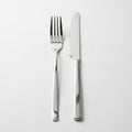Both utensils reflect light accentuating their polished surfaces Royalty Free Stock Photo