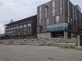 Bothell, WA USA - circa April 2021: View of Discovery Hall and MakerSpace at the University of Washington Bothell campus