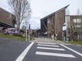 Bothell, WA USA - circa April 2021: View of the large University of Washington Bothell satellite campus on a calm day