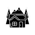 Bothy black glyph icon