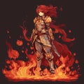Botis Artwork Inspired By Fire Emblem In 16-bit Pixel Art Style Royalty Free Stock Photo