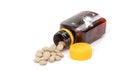 Botle of a Plain Compress pills of Medicinal Herb Powder