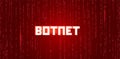 Botnet Cybersecurity Threat Red Digital Binary Code Background Royalty Free Stock Photo