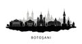 Botosani Skyline Cityscape Silhouette Romania Royalty Free Stock Photo
