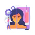 Botox injection abstract concept vector illustration