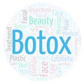 Botox in a shape of circle word cloud. Royalty Free Stock Photo