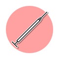 Botox syringe sticker icon. Simple thin line, outline vector of anti agies icons for ui and ux, website or mobile application