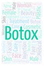 Botox vertiacl word cloud Royalty Free Stock Photo