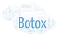 Botox word cloud. Royalty Free Stock Photo