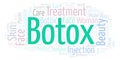 Botox word cloud. Royalty Free Stock Photo