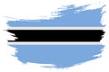 Botswana brush stroke flag vector background. Hand drawn grunge style Republic of Botswana isolated banner