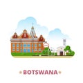 Botswana country design template Flat cartoon styl
