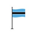 Botswana flag vector isolated 4 Royalty Free Stock Photo