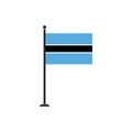 Botswana flag vector isolated 3 Royalty Free Stock Photo