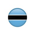Botswana flag vector isolated 5 Royalty Free Stock Photo