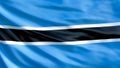Botswana flag. Waving flag of Botswana 3d illustration
