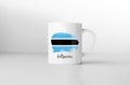 Botswana flag on white coffee mug. Royalty Free Stock Photo