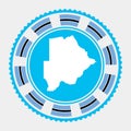 Botswana flat stamp. Royalty Free Stock Photo