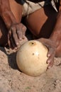 Botswana: Hunting Naro-Bushmen near Ghanzi Royalty Free Stock Photo