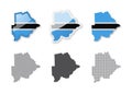 Botswana - Maps Collection. Six maps of different designs