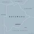 Botswana political map