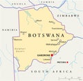 Botswana Political Map