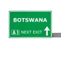 BOTSWANA road sign isolated on white Royalty Free Stock Photo