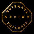 Botswana Serowe Seal Map Design Royalty Free Stock Photo