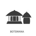 Botswana travel landmark vector illustration