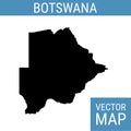 Botswana vector map with title
