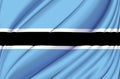 Botswana waving flag illustration.