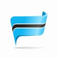 Botswanan flag map pointer layout. Vector illustration.