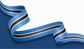 Botswanan flag wavy abstract background. Vector illustration.