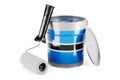 Botswanian flag on the paint can, 3D rendering Royalty Free Stock Photo