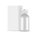 Blank Cosmetic Bottle With Screw Cap, Paper Box